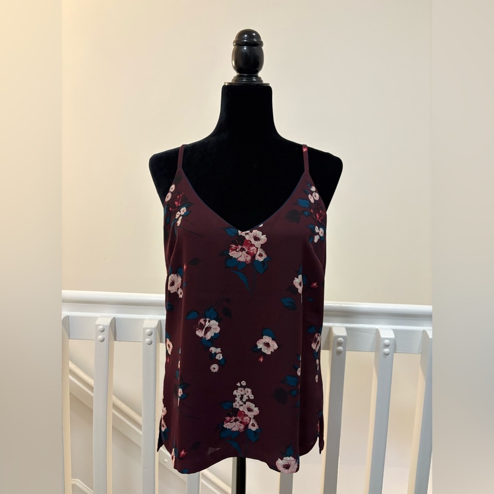 White House Black Market/WHBM Reversable Floral Cami
